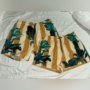 Stylish Tan and Green Women's Shorts